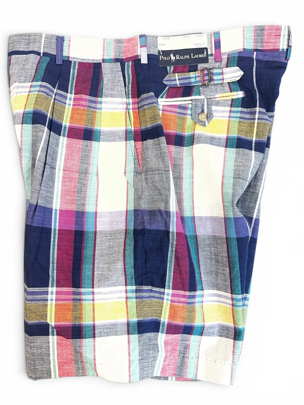 Polo Ralph Lauren Vintage Pebble Beach Plaid Shorts Men 34